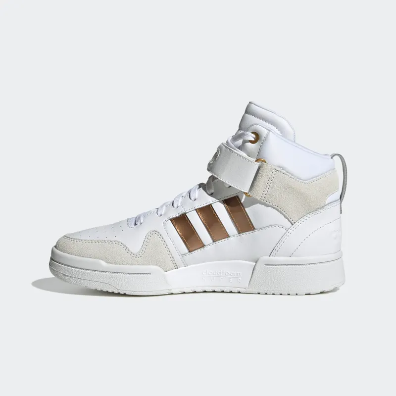 Adidas Postmove Mid Cloudfoam Super Lifestyle Basketball Classic Cloud White / Cloud White / Matte Gold (H06137)