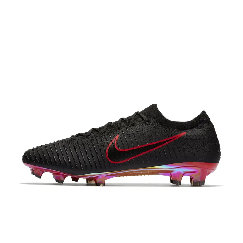 Nike Mercurial Vapor Flyknit Ultra FG Black Red Black/Black-University Red (AH5516-006)