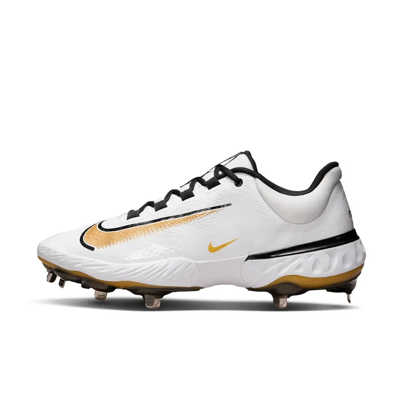 Nike Alpha Huarache Elite 4 Low White Black Metallic Gold (FD2745-119)