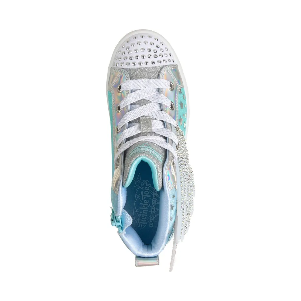 Skechers Twinkle Toes: Twi-Lites 2.0 “Dreamy Wings Sneaker Light Blue” (314392LLBMT)