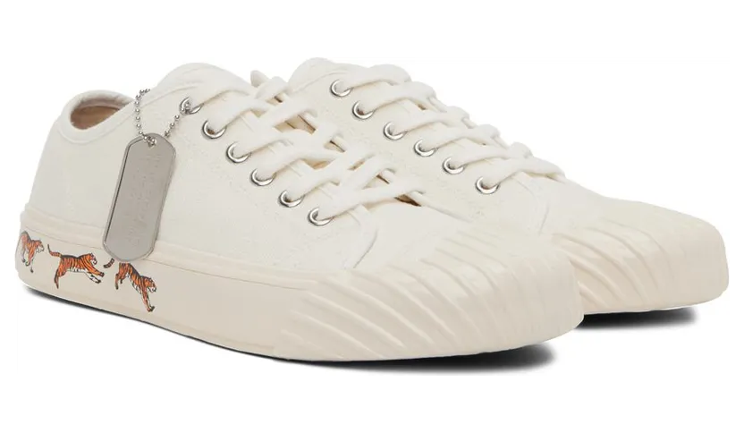 Kenzo Off-White Kenzo Paris School Trainers 02 – OFF WHITE (FC65SN010F50) (4)