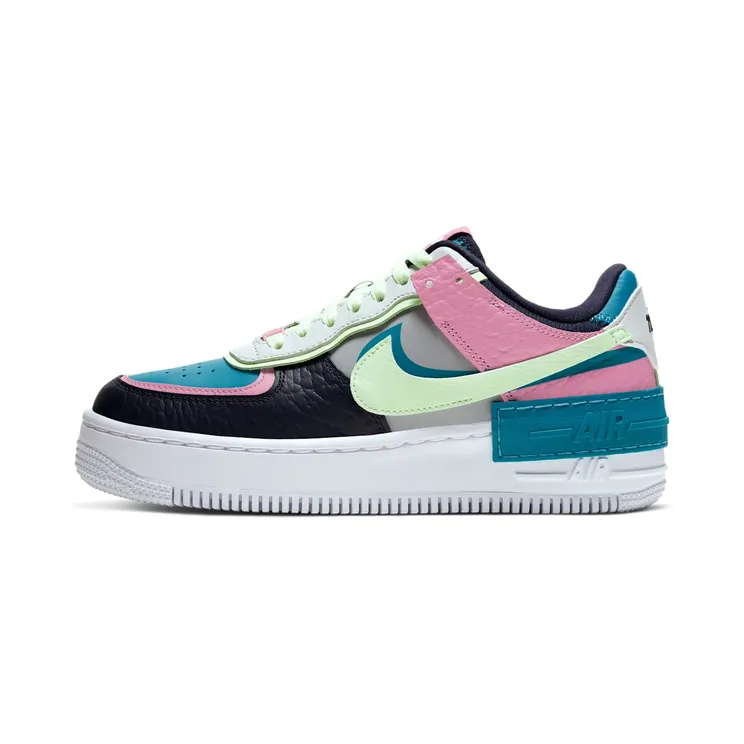 Nike AF1 Shadow SE Lt “Light Smoke Grey / Oracle Aqua / Magic Flamingo / Barely Volt” (CK3172-001)