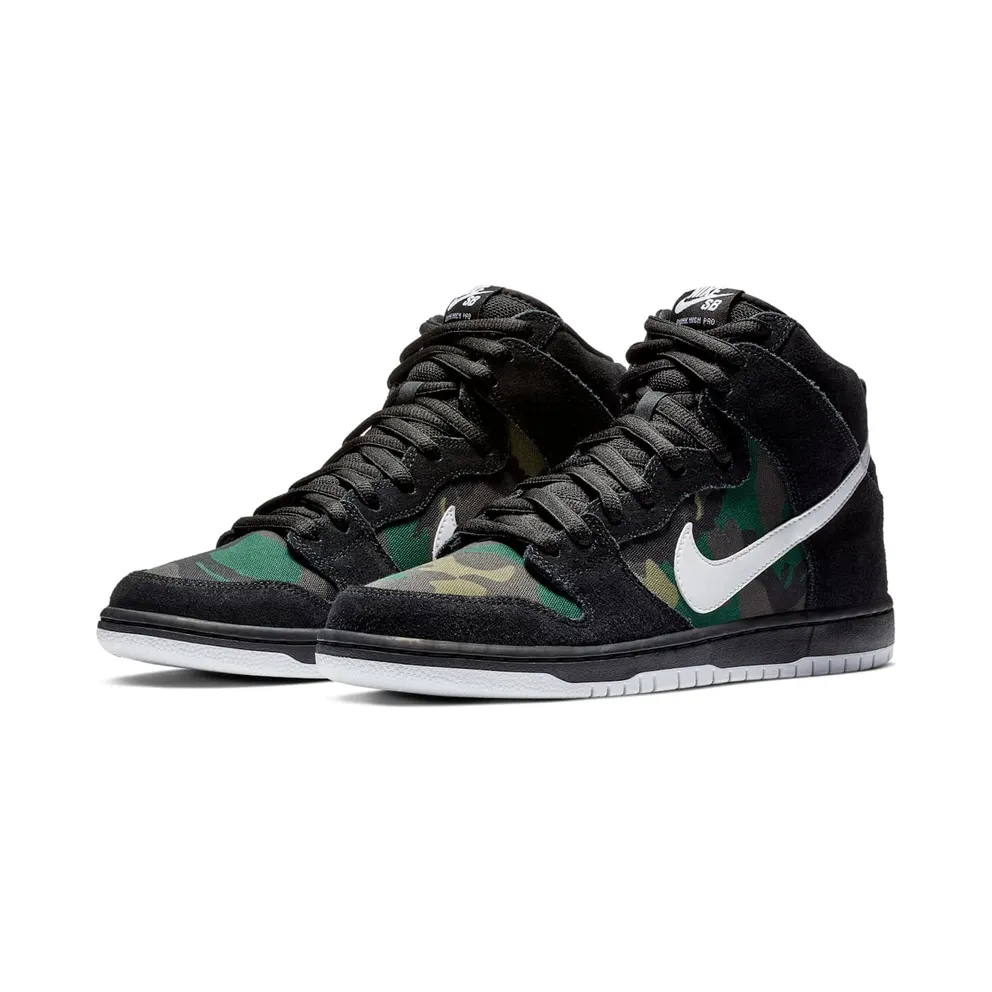 Nike SB Dunk High Camo Black/White-Iguana (BQ6826-001)