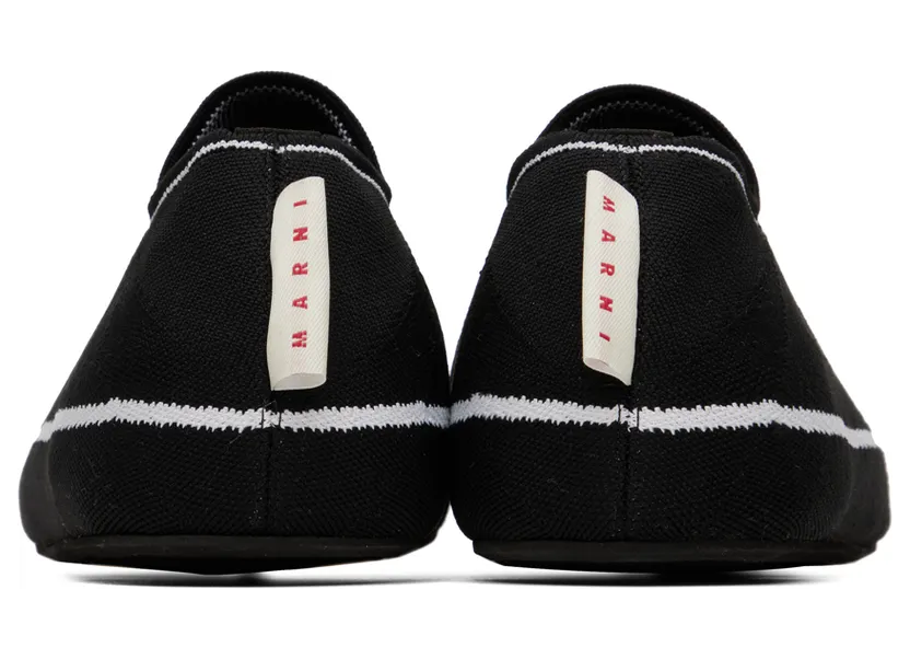 Marni Black Trompe L’Œil Jacquard Sneakers (SNZU010601 P4547) (2)