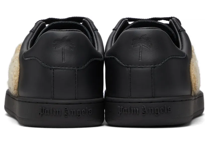 Palm Angels Black Teddy Bear Tennis Sneakers (PWIA036F21LEA0011060) (4)