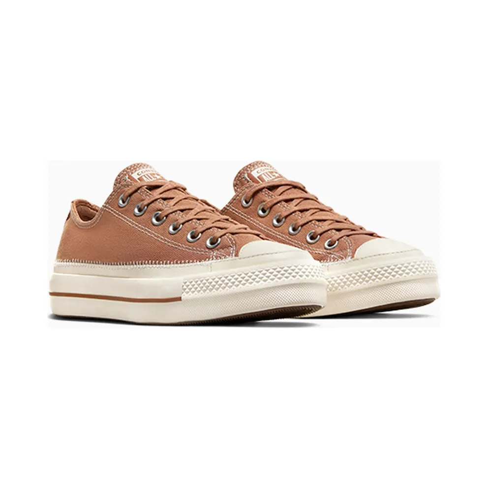Converse Chuck Taylor All Star Lift Platform Mixed Material Clay Pot/egret/clay Pot