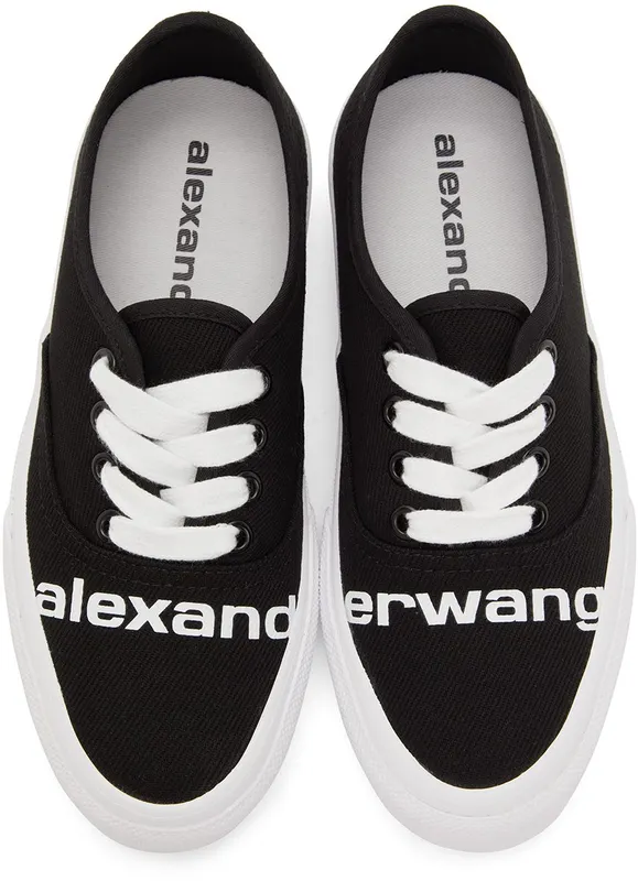 Alexander Wang Black Dropout Logo Sneakers (30321N066)