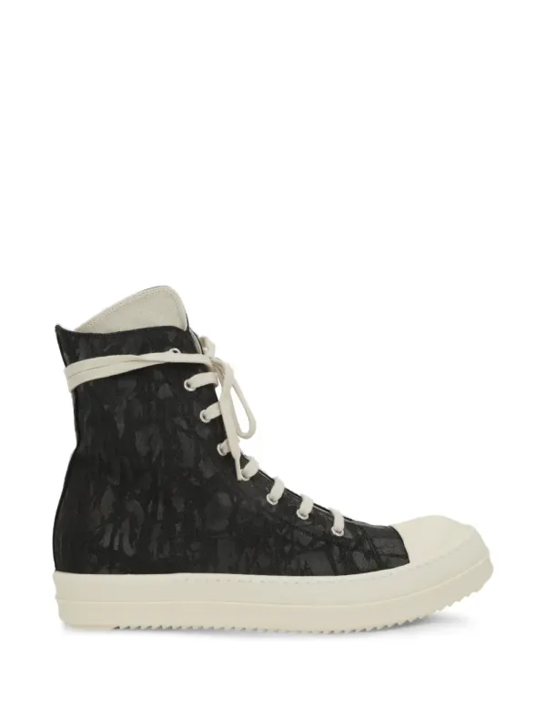 Rick Owens DRKSHDW Beschichtete High-Top-Sneakers – Schwarz (DU02F6800BMC)