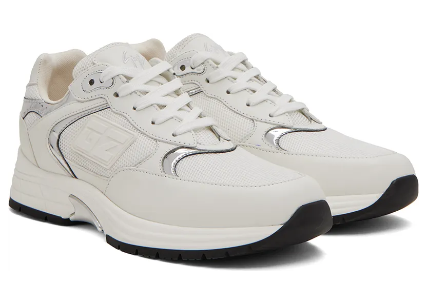 Giuseppe Zanotti White & Silver GZ Sneakers (RU20041-93575) (4)