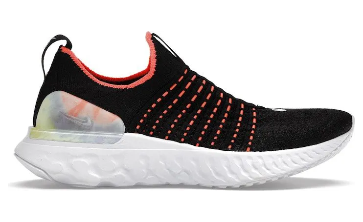 Nike React Phantom Run Flyknit Premium Black Bright Mango (DD9668-001)