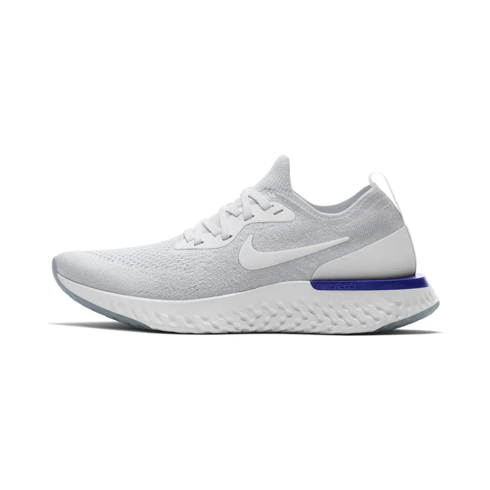 Nike Epic React Flyknit White Racer Blue (W) White/White-Racer Blue (AQ0070-100)