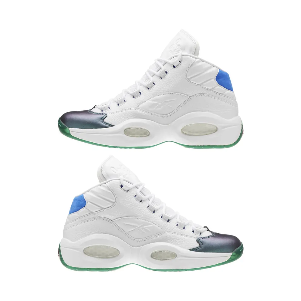 Reebok Question Mid Curren$y Jet Life Stem Green/Vital Blue-White-Purple Emperor (Other Brands Reebok)