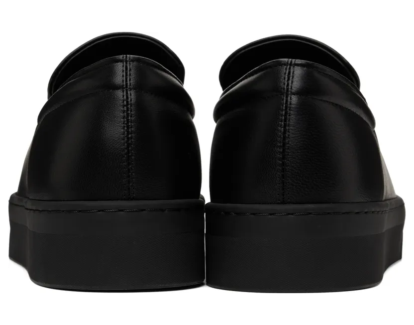 The Row Black Leather Dean Slip-On Sneakers (F2008-N60) (4)