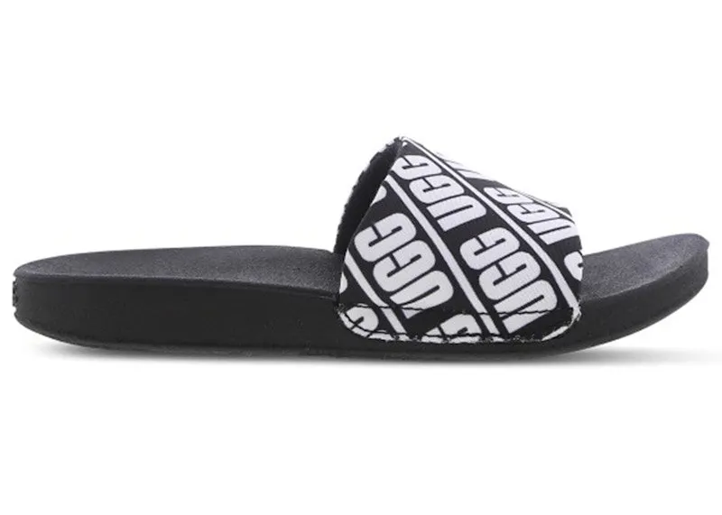 UGG Beach Slide Black White (1107981K-BWHT)