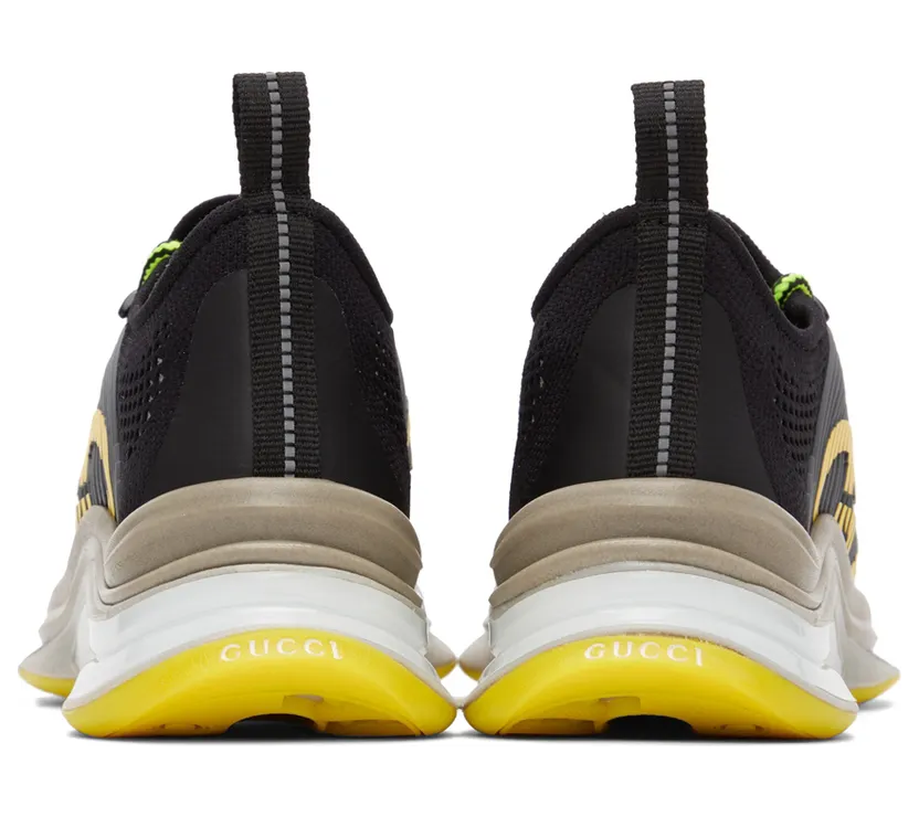 Gucci Black Run Low-Top Sneakers (680938 USM10) (2)