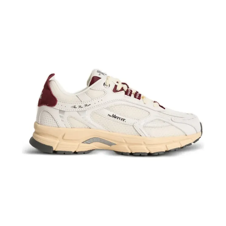 The Mercer Brand The Re-Run sneakers met vlakken – Beige (ME261004W)