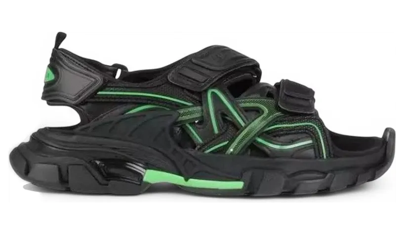 Balenciaga Track 2.0 Sandal Black Green (617543W3AJ11030)