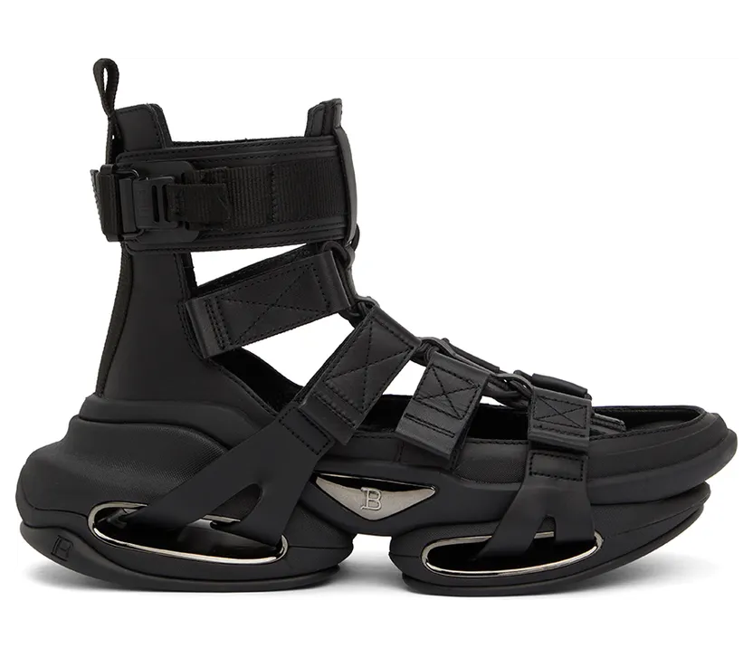 Balmain Black B-Bold Sandals (XM1VH286LRZL)