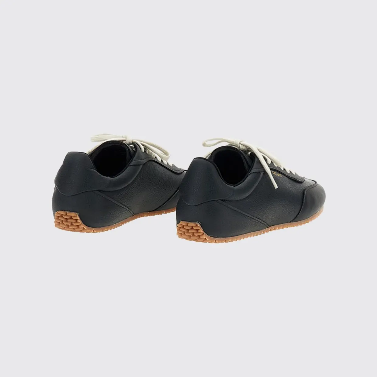 Axel Arigato Daze Runner Grained Leather Sneakers with Laminated Logo Black (F4031001) (2)