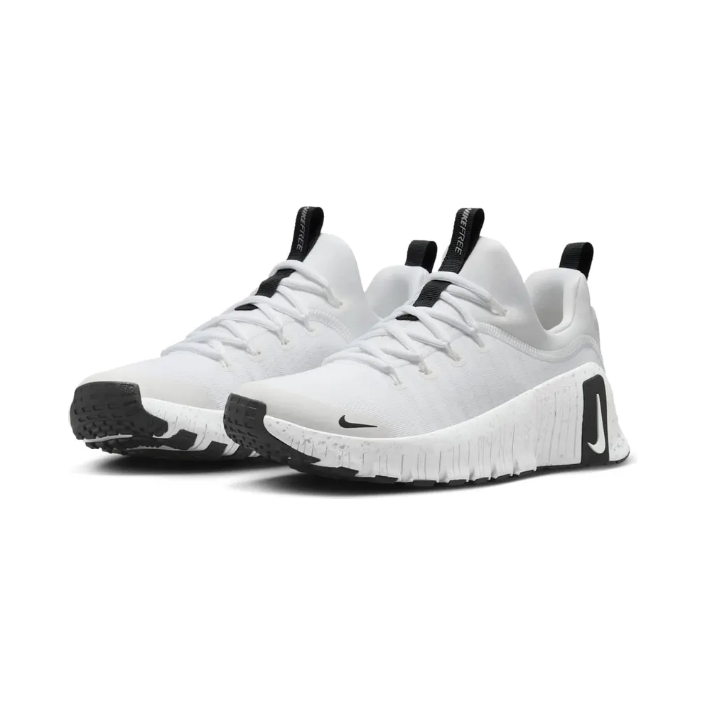 Nike Free Metcon 6 White Metallic Silver Light Smoke Grey Black (HQ3510-100)