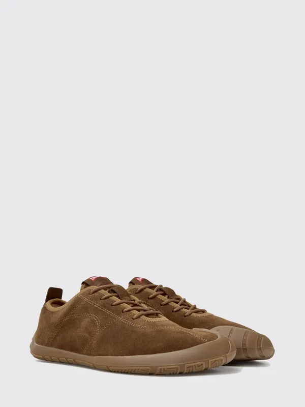 Camper Peu Path+ Low-Top in Suede Calf Leather with Rubber Sole Brown (K101118-005PEUPATH+0)