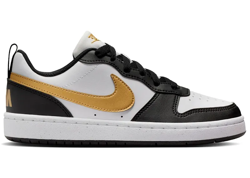 Nike Court Borough Low Recraft Black White Metallic Gold (DV5456-008)