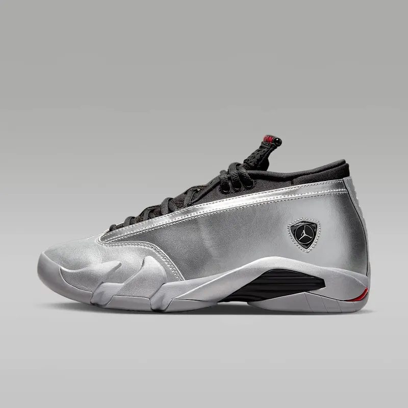 Air Jordan 14 Retro Low Metallic Silver/Wolf Grey/Zwart/Fire Red (DH4121-060)