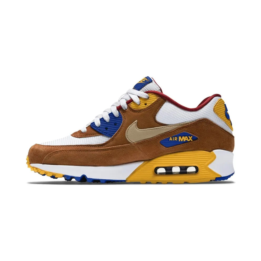 Nike Air Max 90 Curry White/Metallic Gold-Tawny-Game Royal (700155-107)