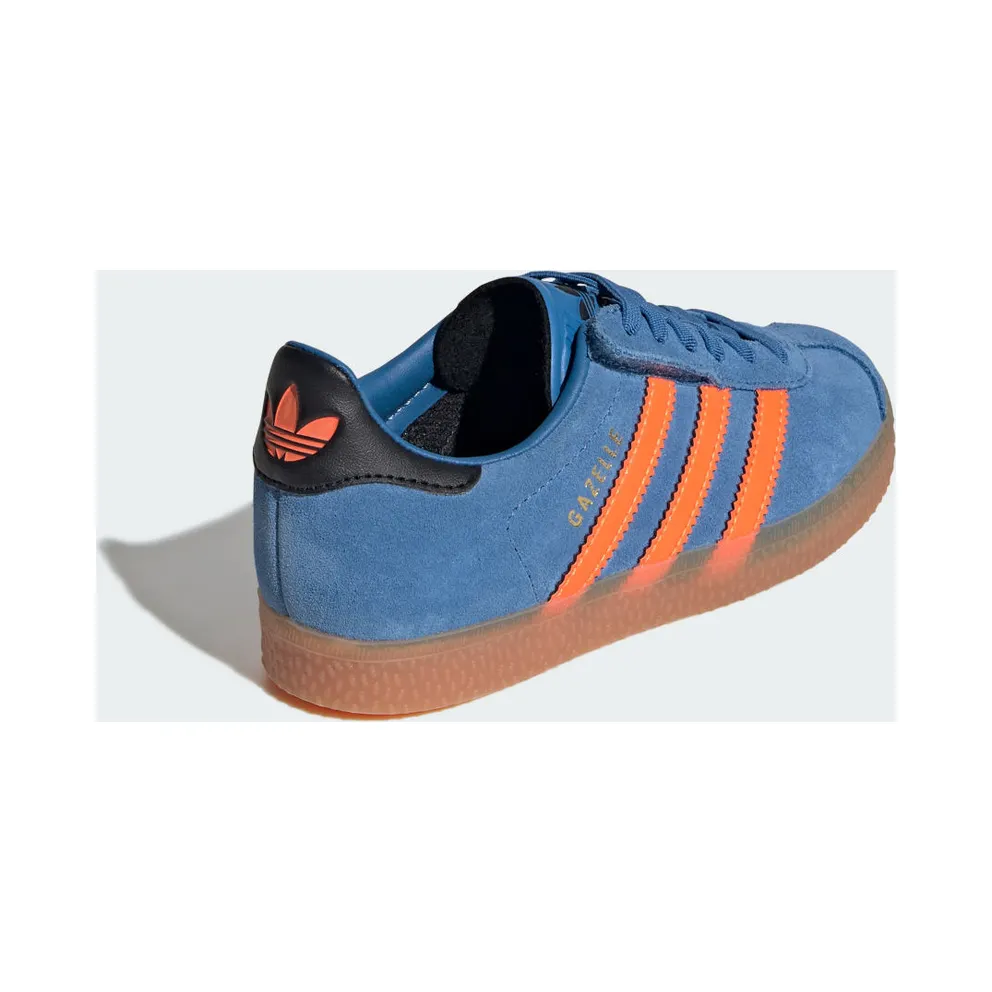 Adidas Gazelle Comfort Closure with Elastische Veters Kids Focus Blue / Solar Orange / Core Black (JQ7836)