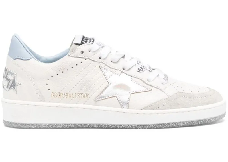 Golden Goose Ball Star White Blue Fog Silver (GWF00117.F005426.11233)