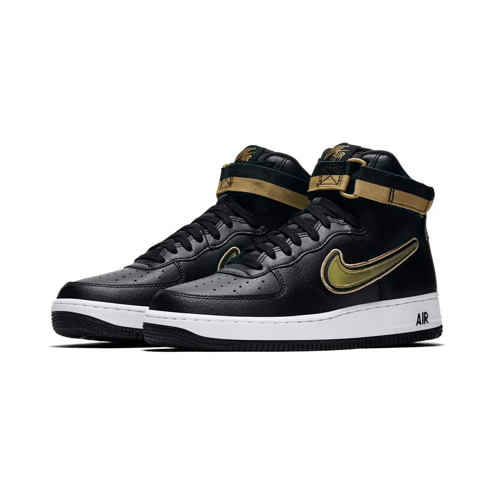 Nike Air Force 1 High NBA Black Metallic Gold Black/White-Metallic Gold (AV3938-001)