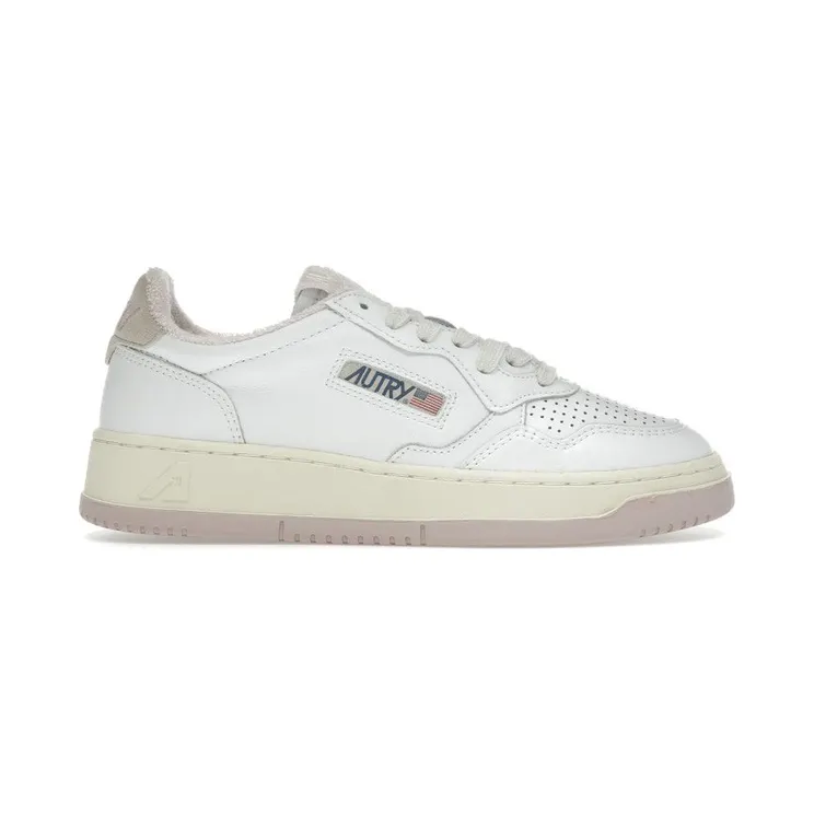 Autry Medalist Leather Low White Powder Pink (AULW-VS07)