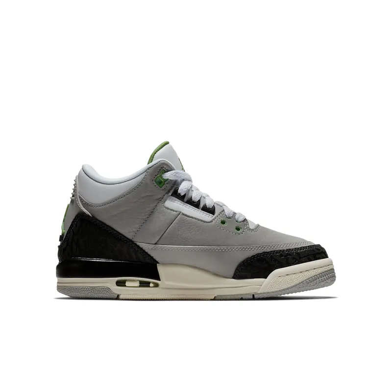 Jordan 3 Retro Chlorophyll (GS) Light Smoke Grey/Chlorophyll-Black-White (398614-006)