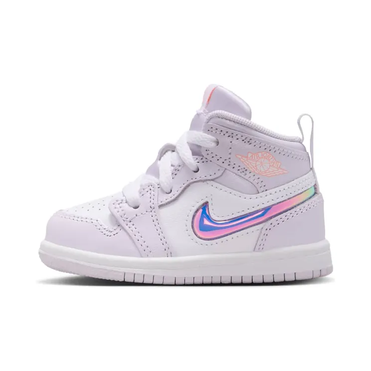 Jordan 1 Mid SE Barely Grape Iridescent Swoosh (IM4421-500)