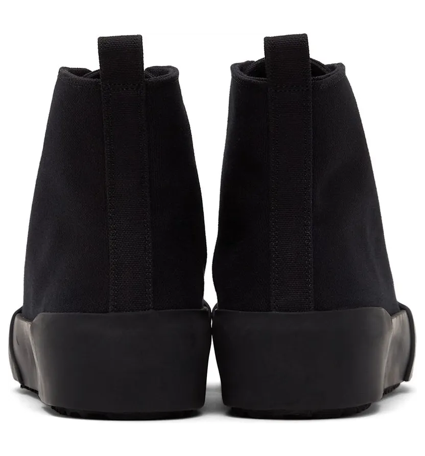 Jil Sander Black Canvas High-Top Sneakers (JI35546B_14350) (4)