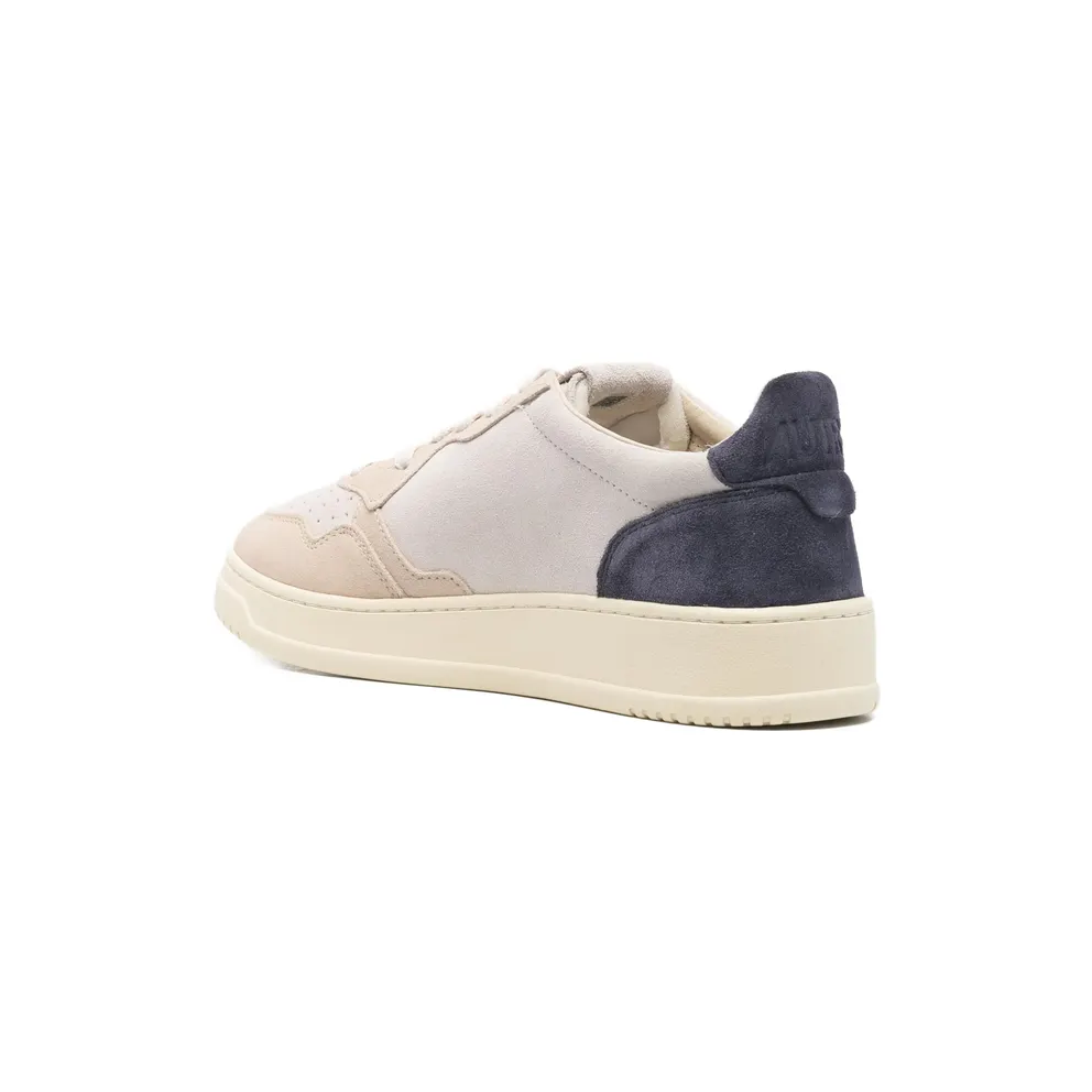 Autry Medalist Panelled Lace-up “Neutrals/Blue” (AULM TS29)