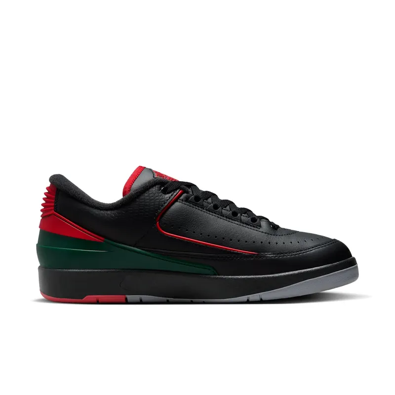 Air Jordan 2 Low ‘Origins’ Black/Fir/Cement Grey/Fire Red (DV9956-006)