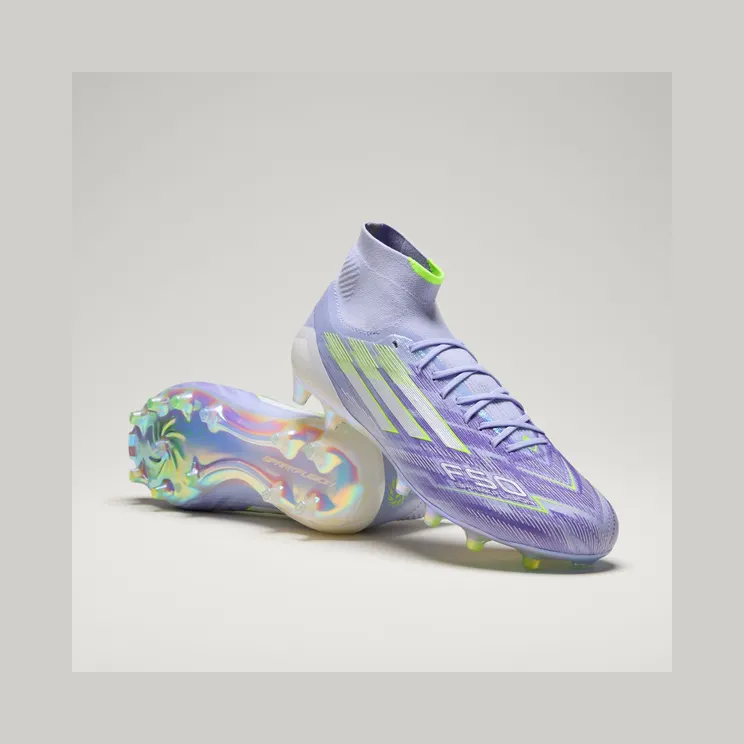adidas F50 Sparkfusion Elite Mid Firm Ground/artificial Grass Boots “Violet Tone / Lucid Lemon / Purple Rush” (JH7648)