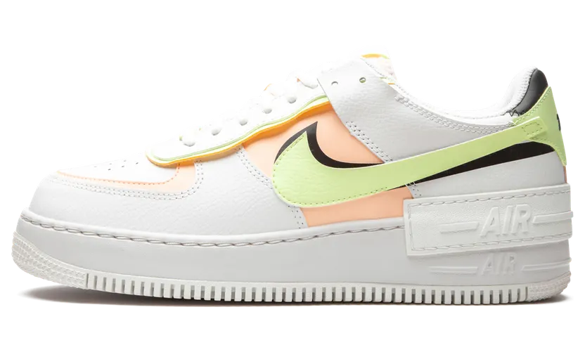 Nike AIR FORCE 1 SHADO MNS “White / Barely Volt / Crimson Tint” (CI0919-107)