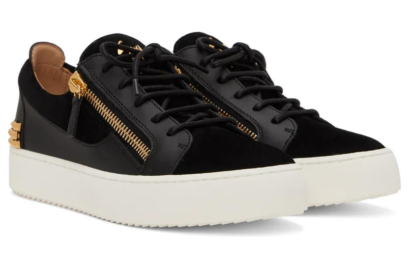 Giuseppe Zanotti Black Camoscio Sneakers (RU20017-92979) (4)