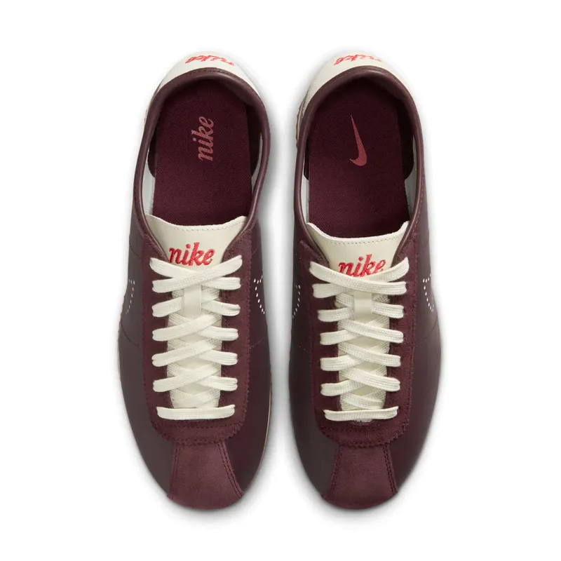 Nike Cortez Leather “Perforated Swoosh – Burgundy Crush” (HQ1841-601)