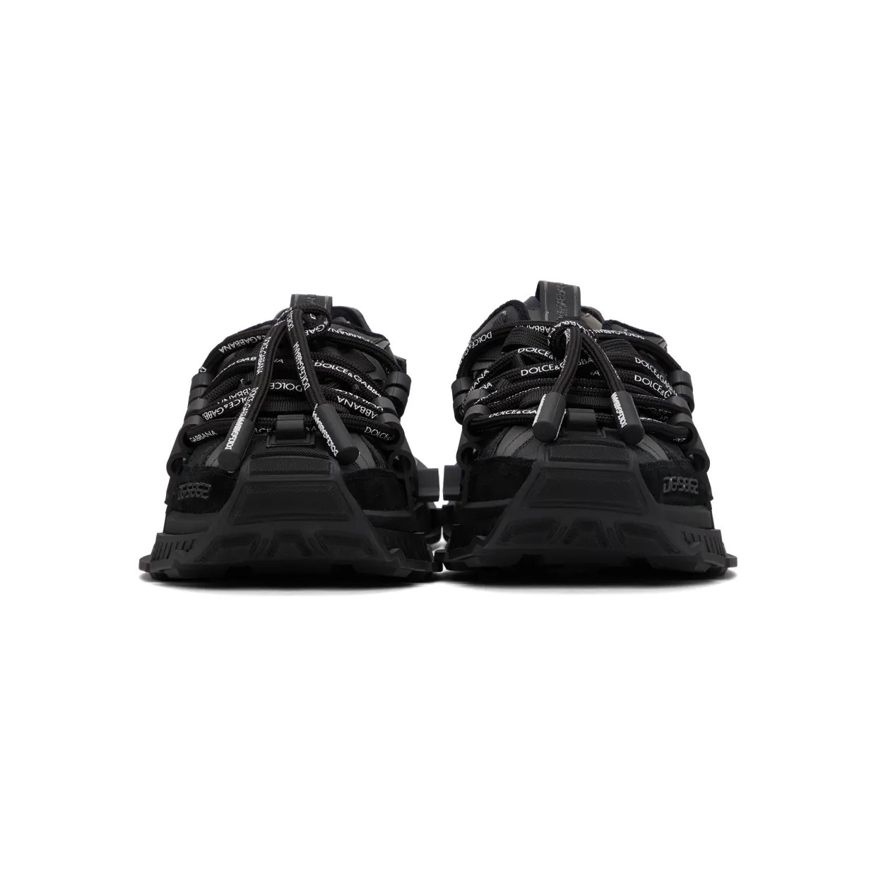 Dolce & Gabbana Black Mixed-Materials Space Sneakers (CS1963 AQ407) (2)