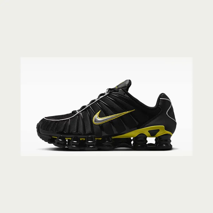 Nike Shox TL “Black / Metallic Silver-Dynamic Yellow” (CN0151002)