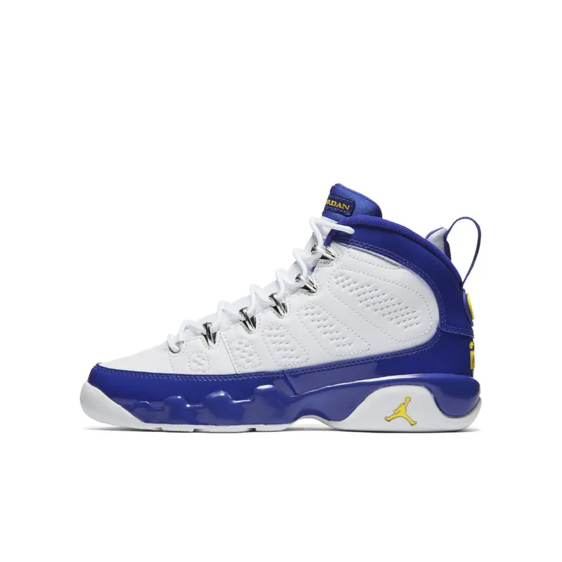 Jordan 9 Retro Kobe Bryant PE (GS) White/Concord-Tour Yellow (302359-121)