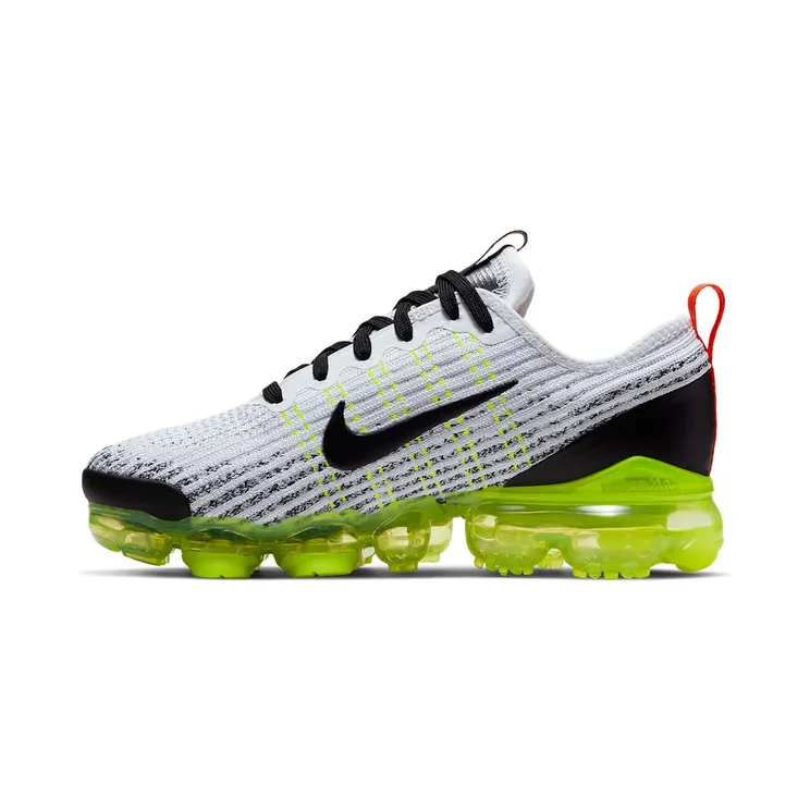 Nike Air VaporMax Flyknit 3 Retro Future (GS) “White / Volt / Bright Crimson / Black” (BQ5238-100)