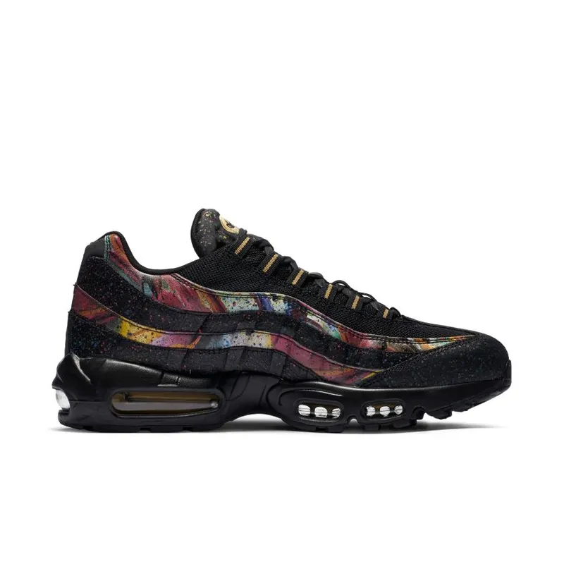 Nike Air Max 95 Galaxy Splatter Black/Metallic Gold-Cobalt Blaze (AT6142-001)