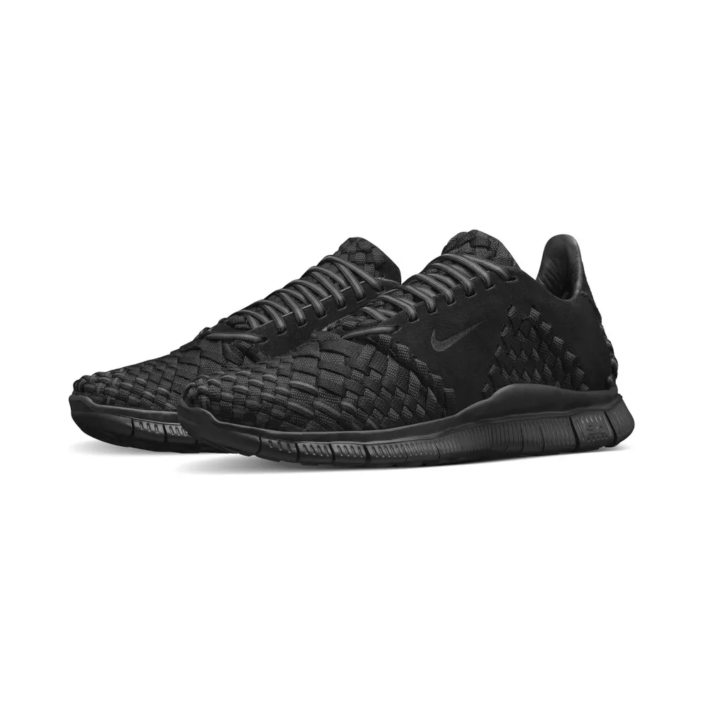 Nike Free Inneva Woven 2 Triple Black Suede Black/Black (813040-001)