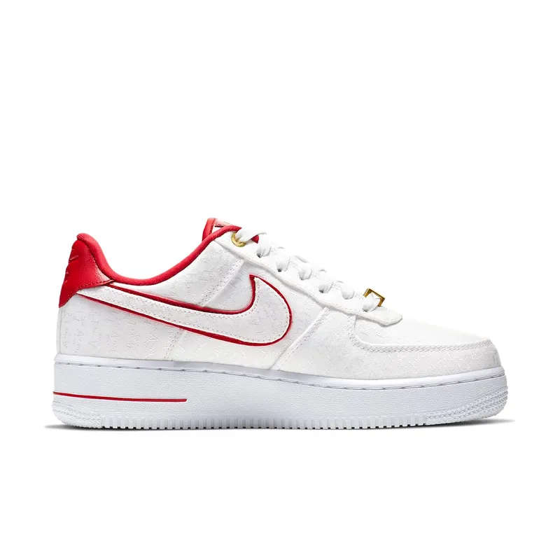 Nike Womens Air Force AF 1 07 Lux Red White (2019) (898889-101)