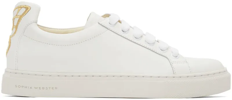 Sophia Webster Off-White & Gold Butterfly Low (SSS22137)