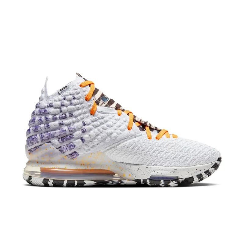 Nike LeBron 17 Bron 2K Playoffs White/Gold/Purple (BQ3177 101)